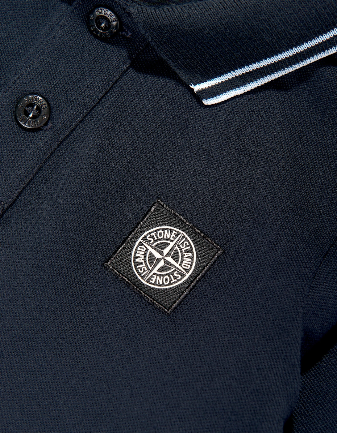 Boys Long Sleeve Logo Polo Shirt in Navy