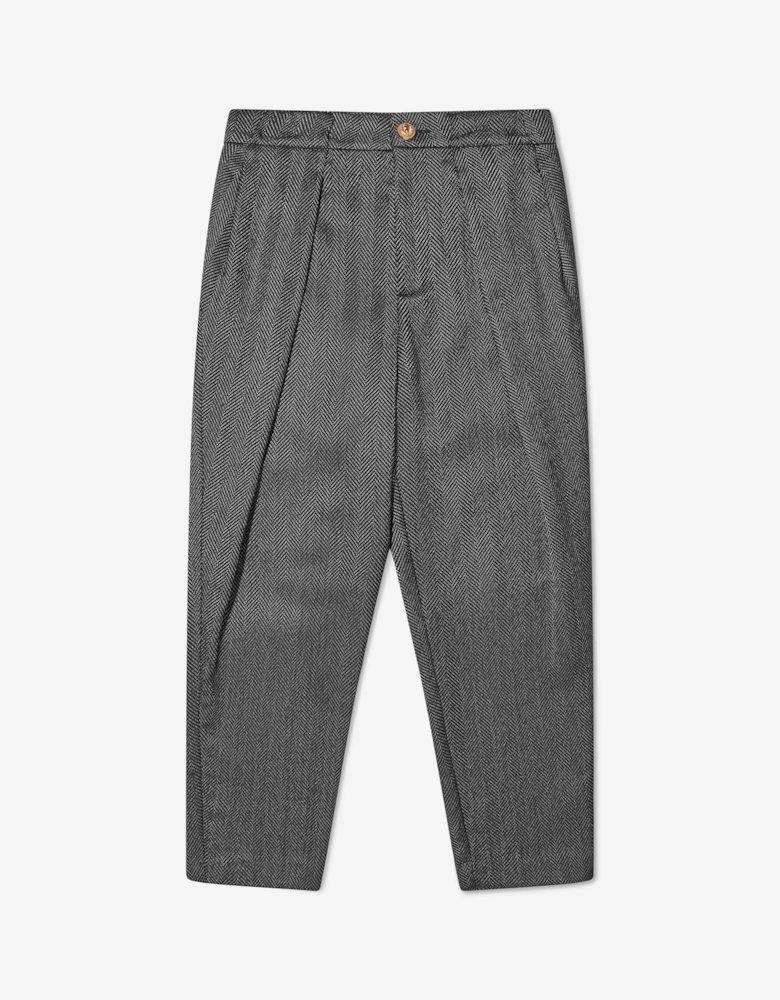 Boys Suit Trousers in Black