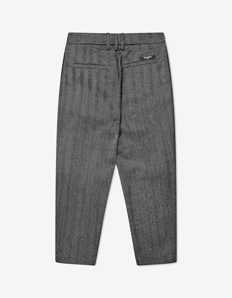 Boys Suit Trousers in Black