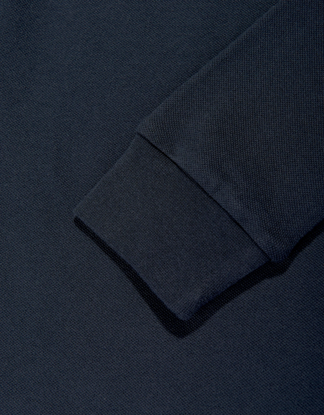 Boys Long Sleeve Logo Polo Shirt in Navy