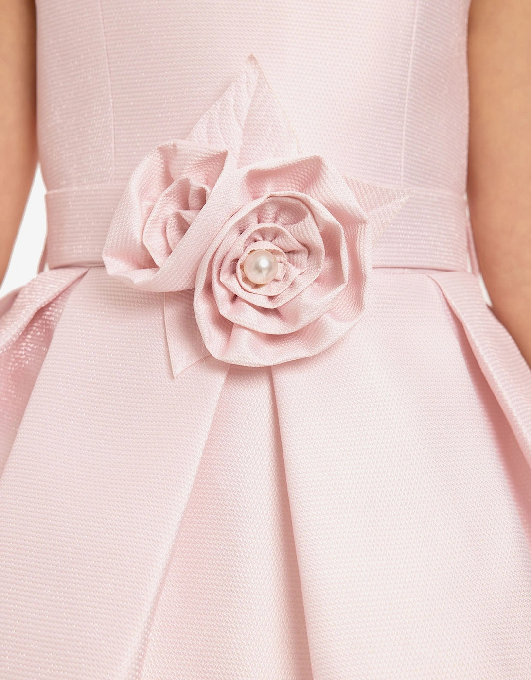 Girls Dress with Matching Floral Bag in Pink