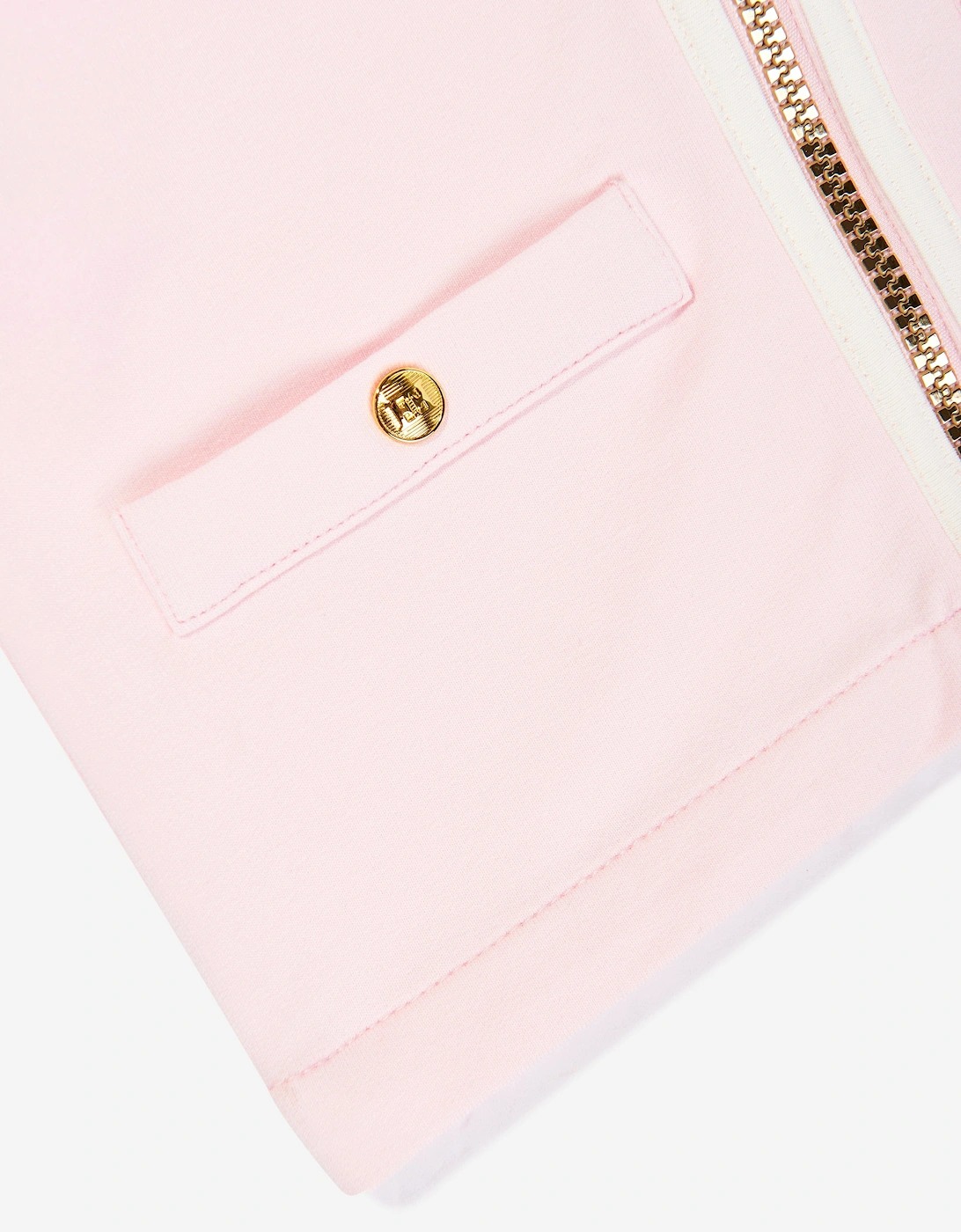 Baby Girls Logo Badge Zip Up Top in Pink