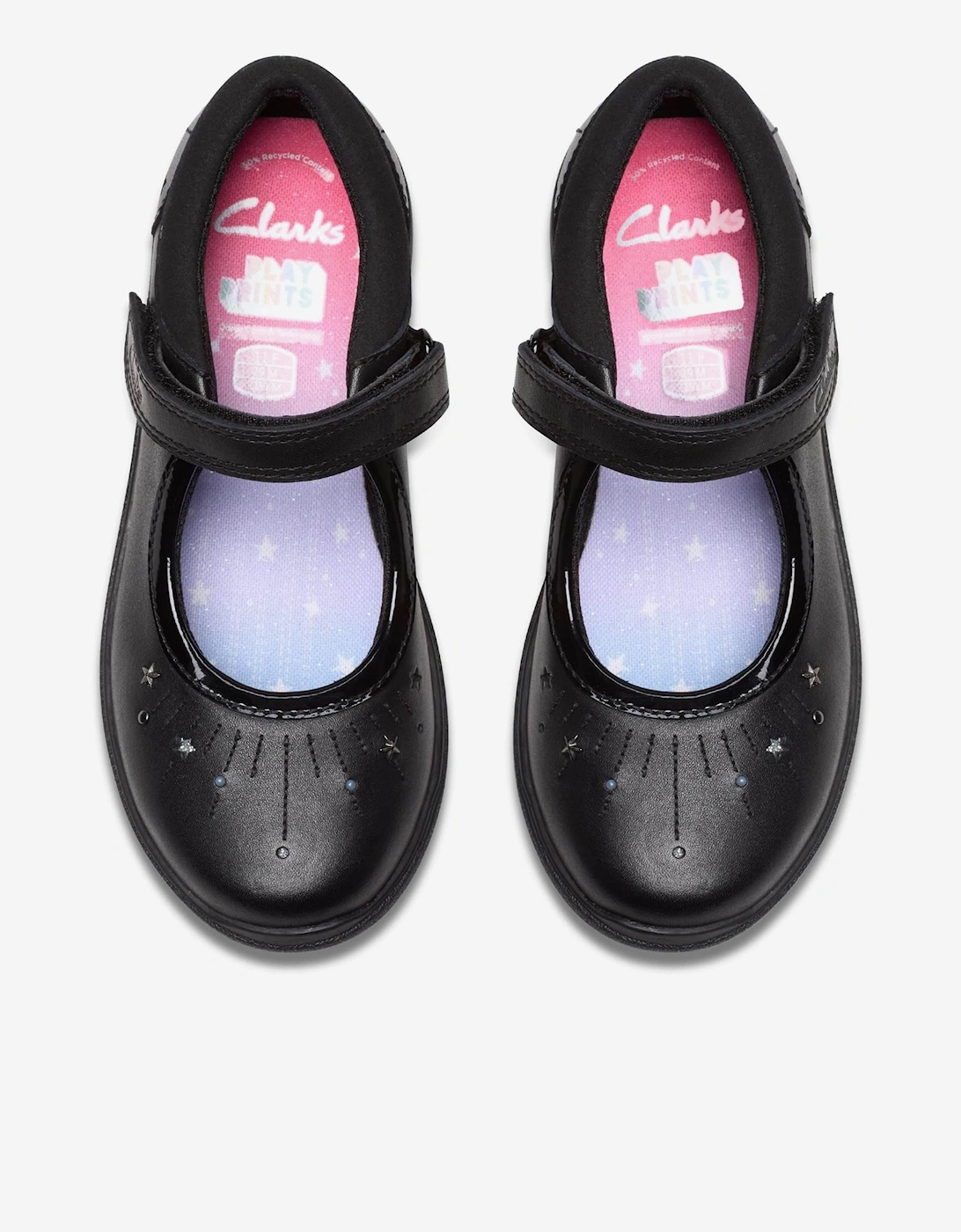 Girls Leather Relda Wish Shoes in Black
