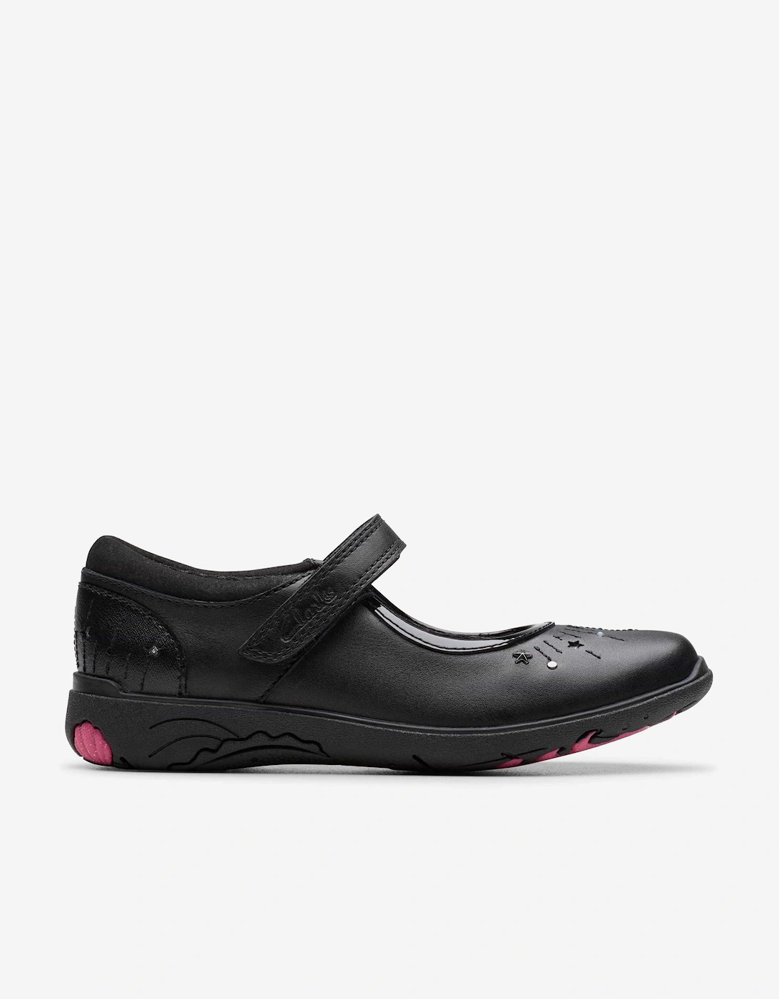 Girls Leather Relda Wish Shoes in Black, 5 of 4