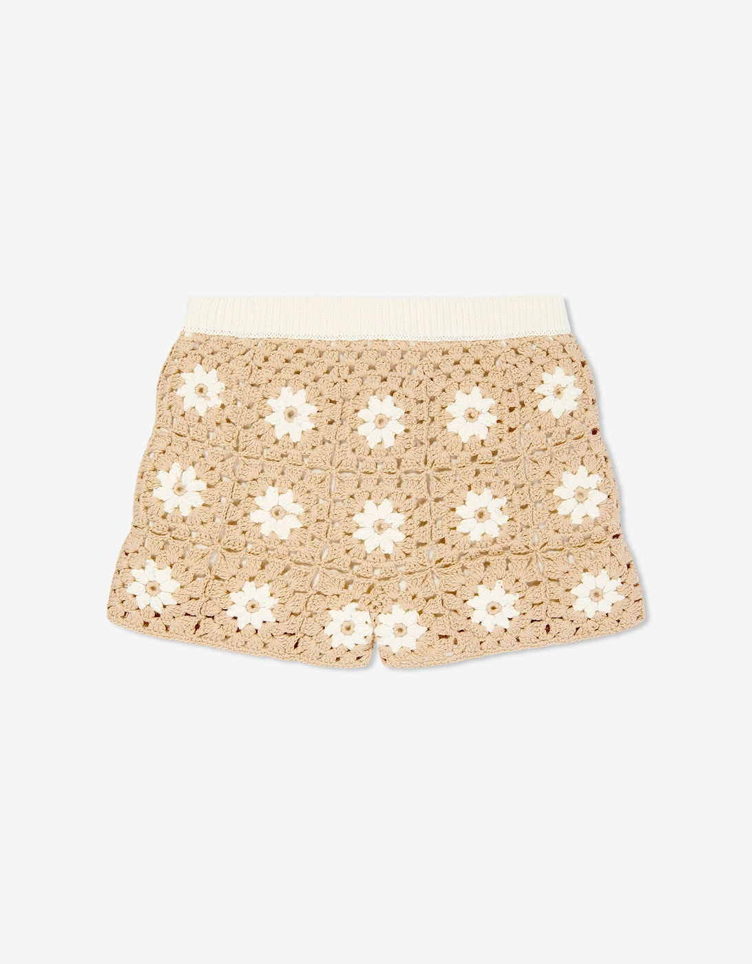 Girls Cascadian Crochet Shorts in Ivory