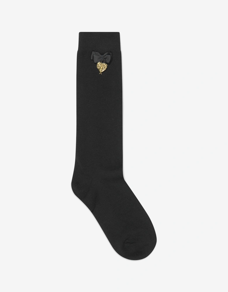 Angels Face Girls Charming Socks in Black