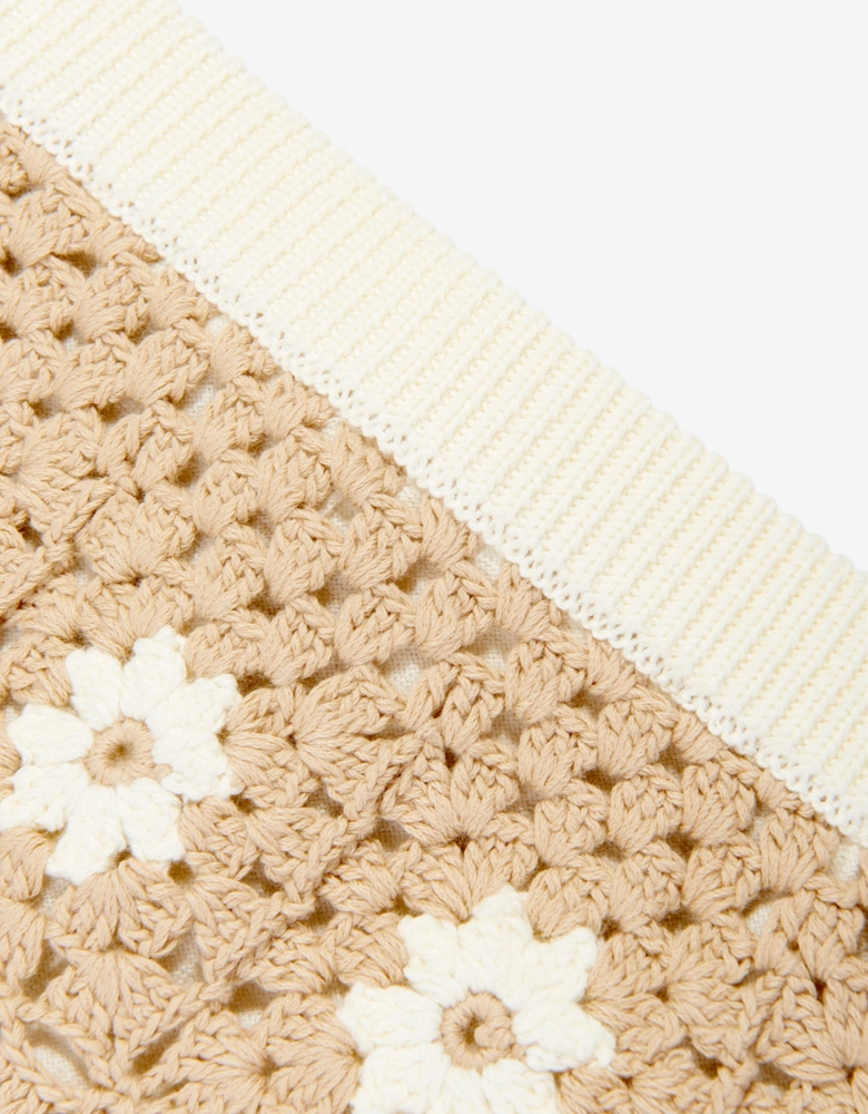 Girls Cascadian Crochet Shorts in Ivory