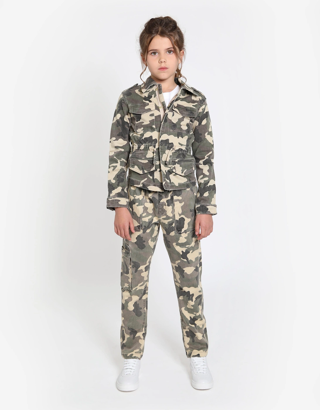 Girls Rocco Camouflage Jacket in Green