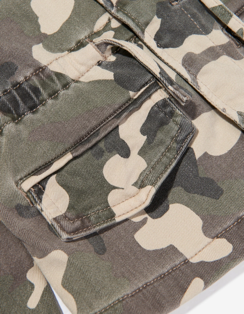 Girls Rocco Camouflage Jacket in Green