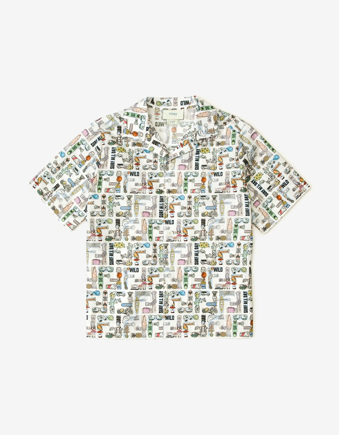 Boys FF Logo Shirt in White, 4 of 3