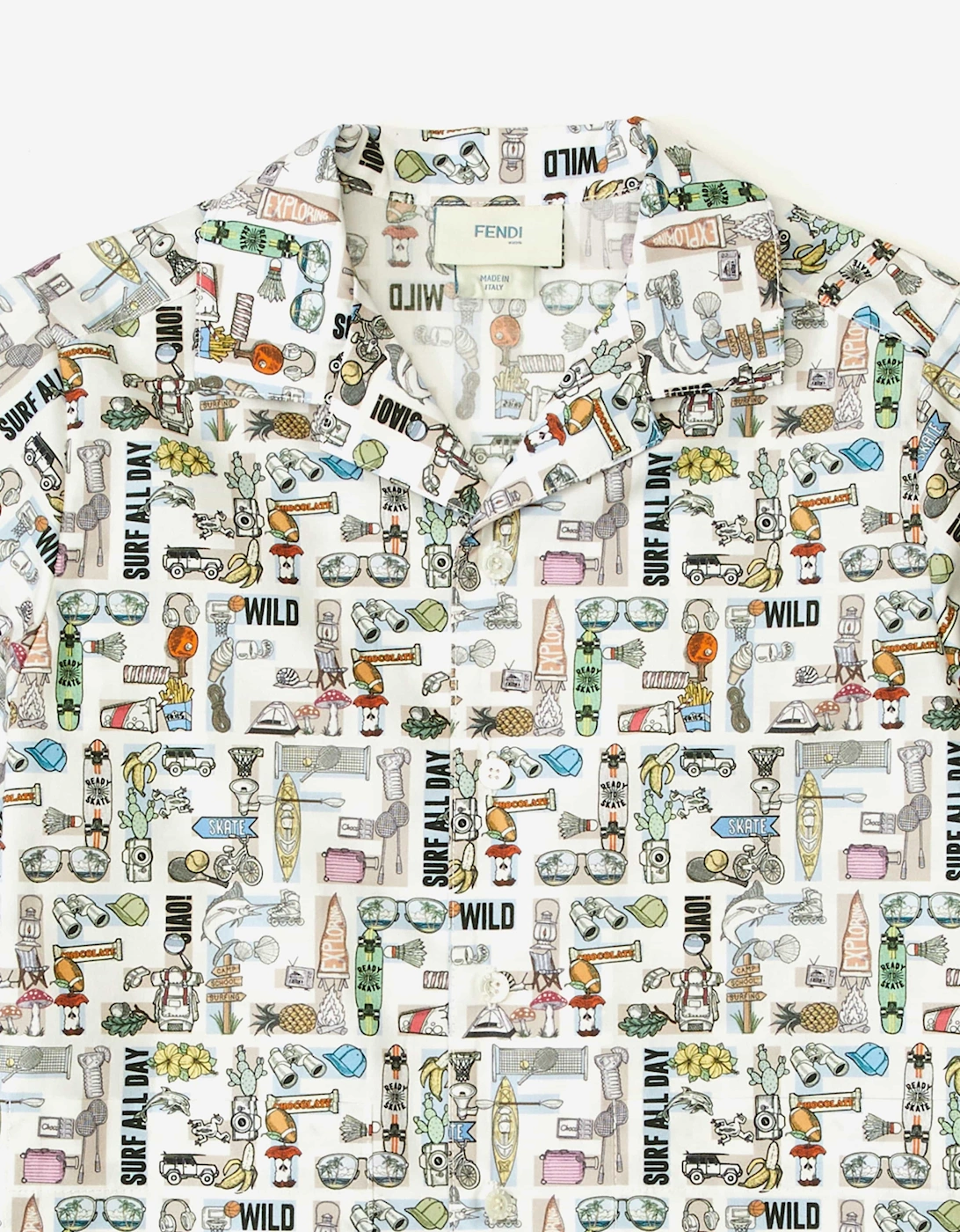 Boys FF Logo Shirt in White