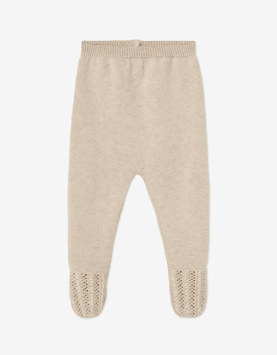 Baby Girls Knitted 2 Piece Babygrow Set in Beige