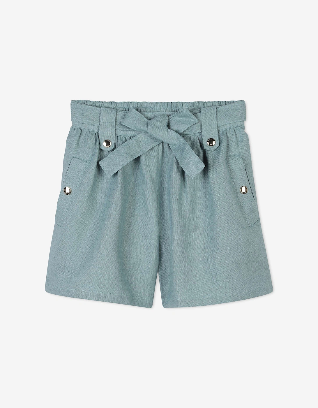 Girls Linen Shorts in Blue, 5 of 4