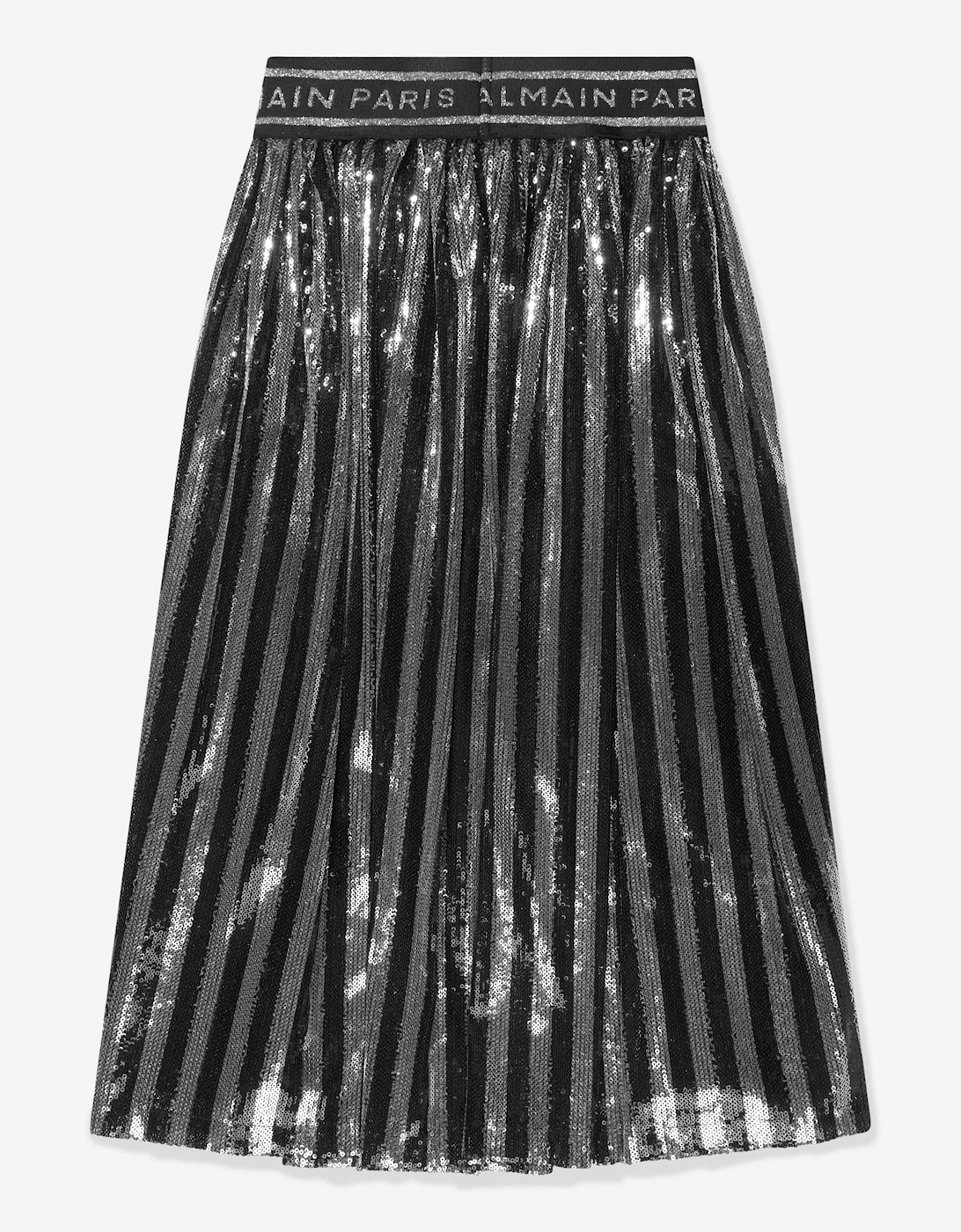Girls Pleated Skirt in Silver