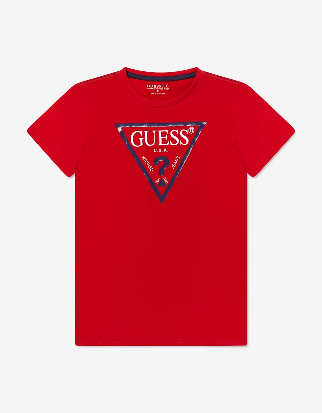 Boys Logo Print T-Shirt in Red, 5 of 4