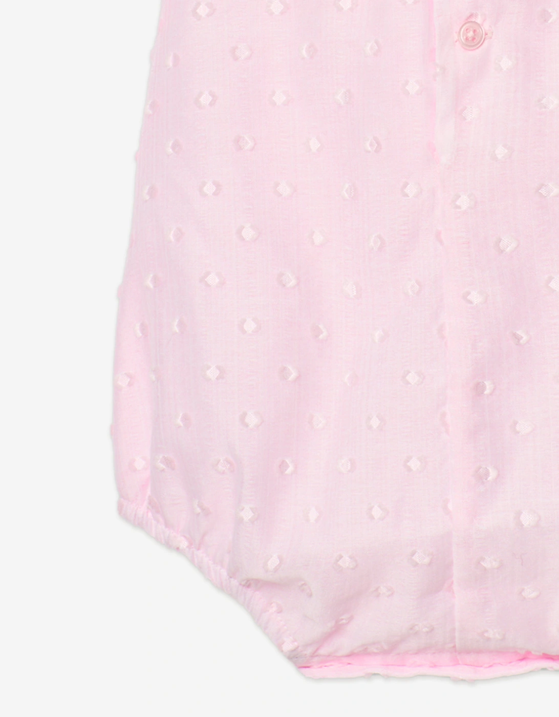 Baby Girls Lace Trim Romper in Pink