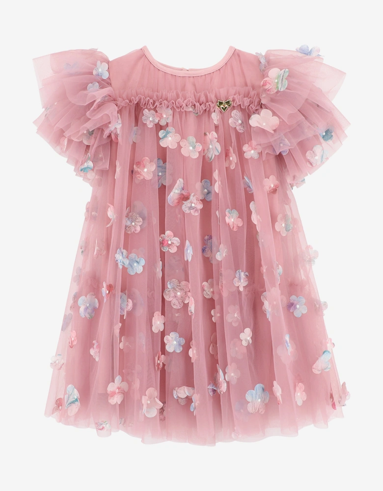 Angels Face Girls Marlowe Petal Tulle Dress in Pink
