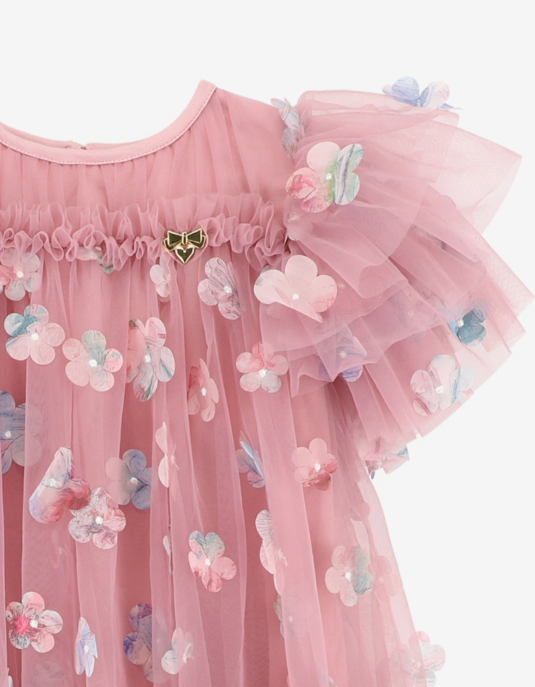 Angels Face Girls Marlowe Petal Tulle Dress in Pink