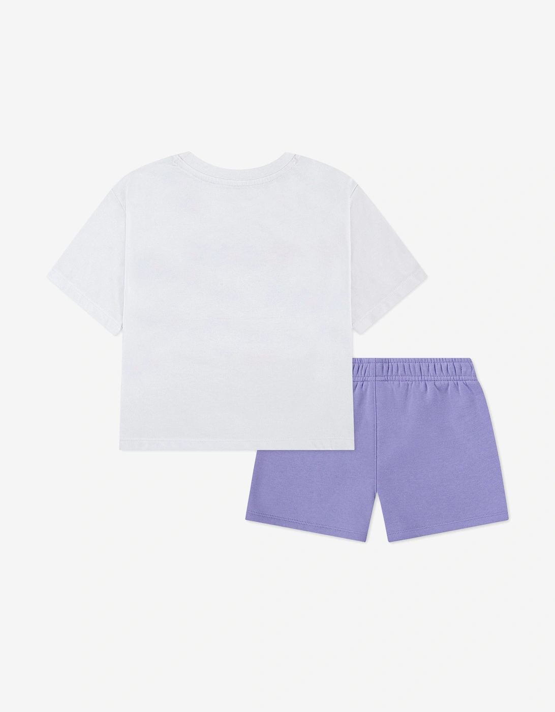 Girls Floral Trainer T-Shirt and Shorts Set in Purple