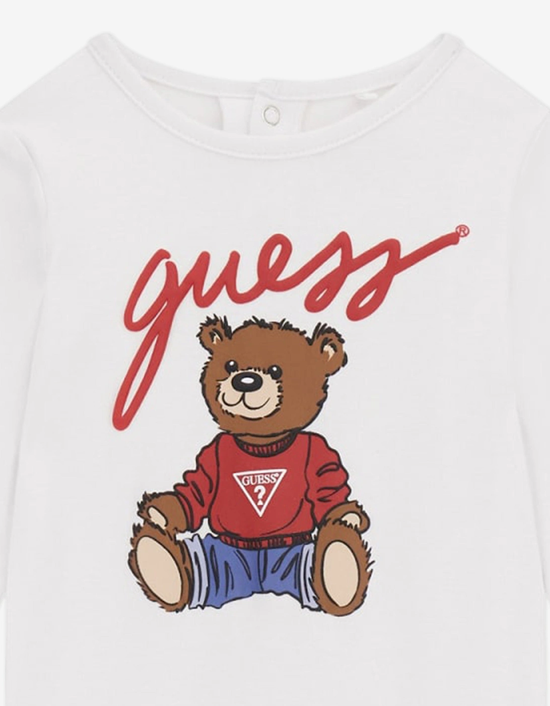 Baby Teddy Bear Babygrow in White