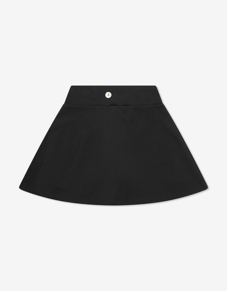 Girls Cross Front Tennis Skort in Black