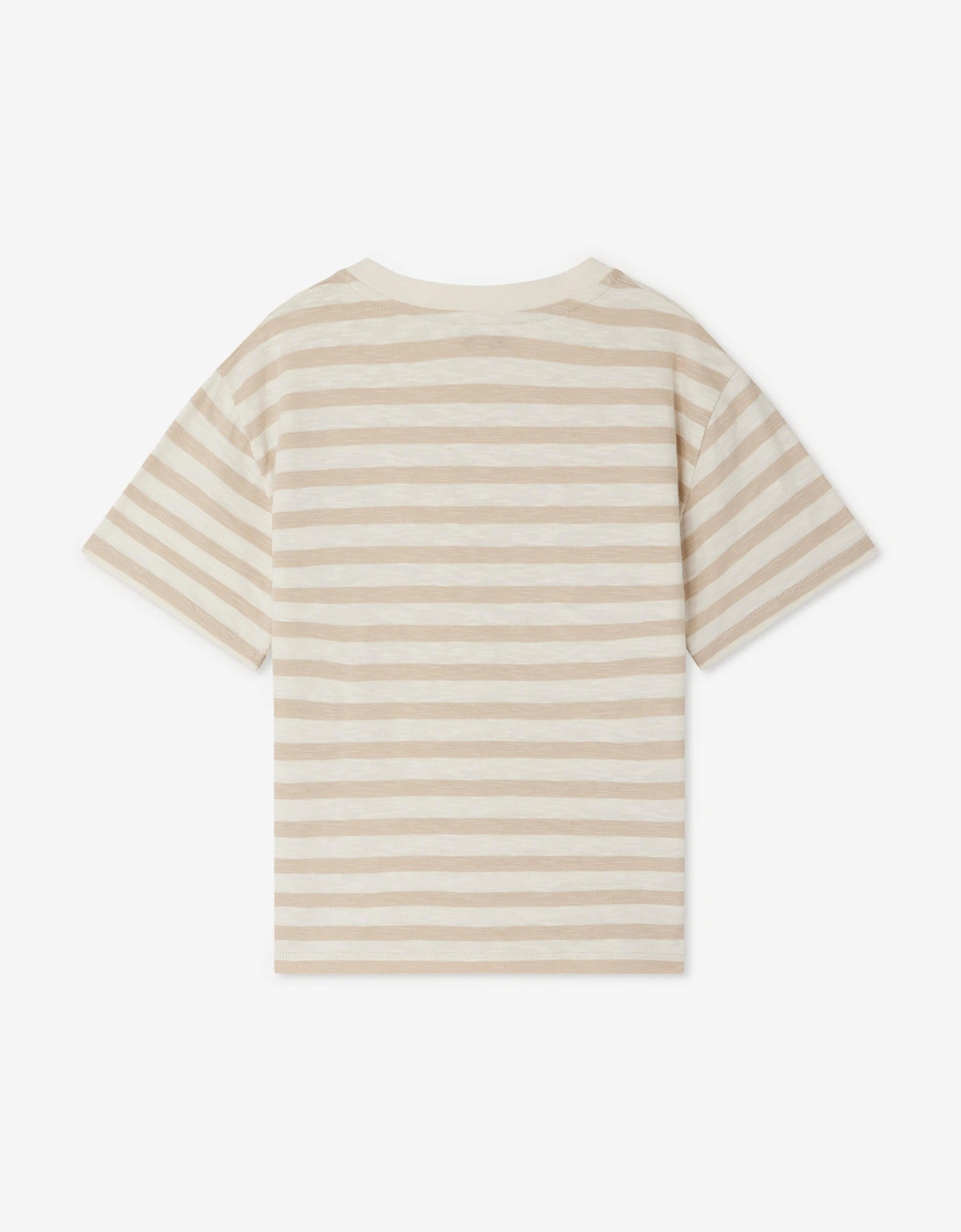 Boys Striped Eidan T-Shirt in Beige