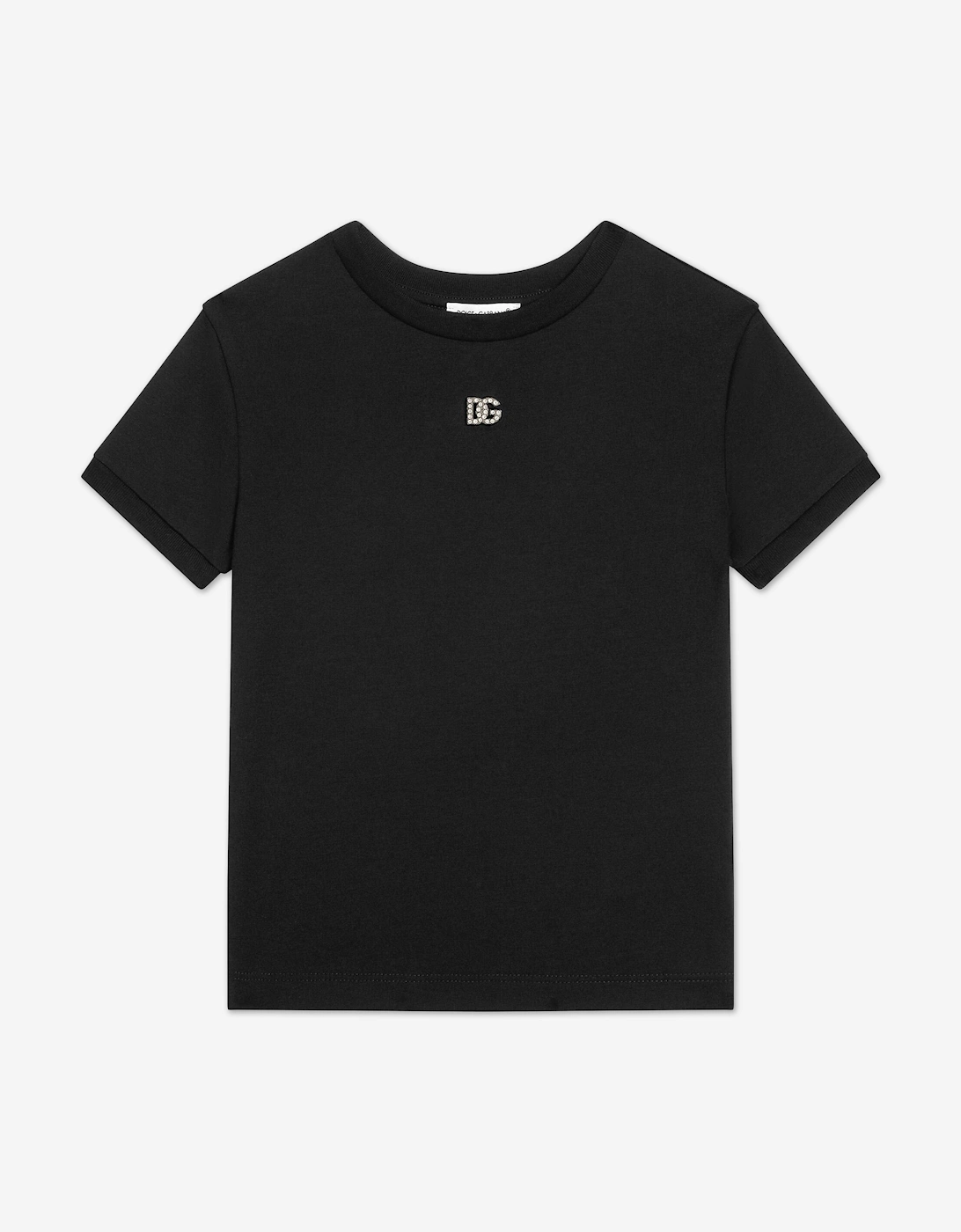 Girls Diamante Logo T-Shirt in Black, 5 of 4