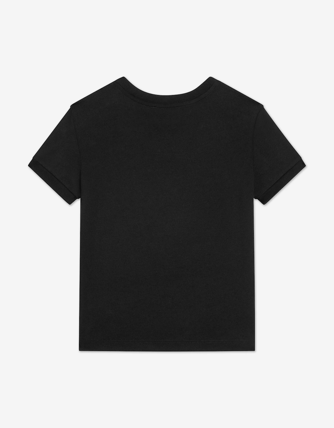 Girls Diamante Logo T-Shirt in Black