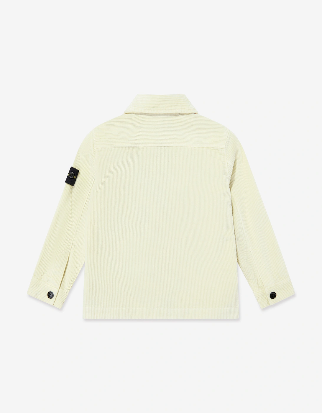 Boys Zip Up Overshirt in Ivory