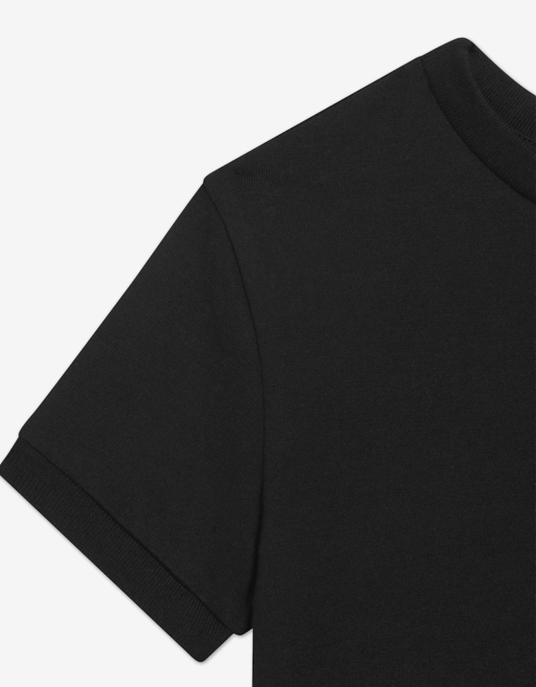 Girls Diamante Logo T-Shirt in Black