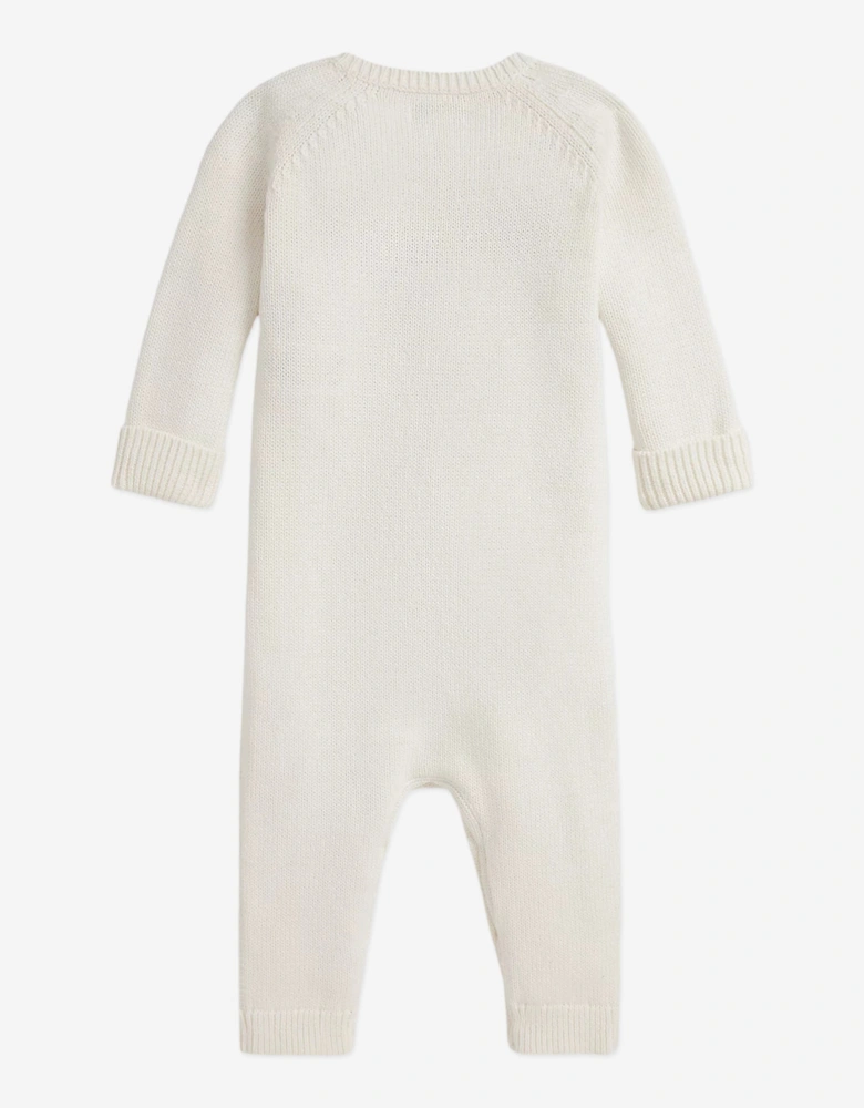 Baby Boys Cotton Flag Romper in Ivory