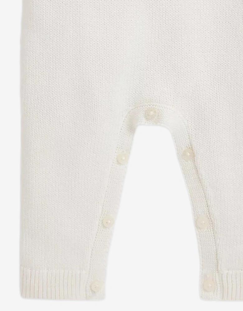 Baby Boys Cotton Flag Romper in Ivory