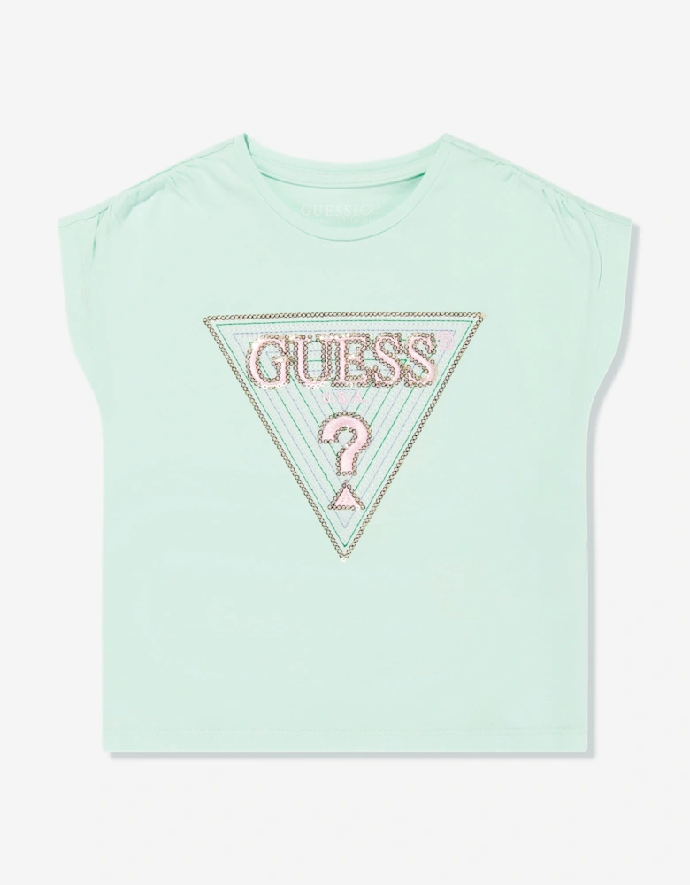 Girls Batwing T-Shirt in Green