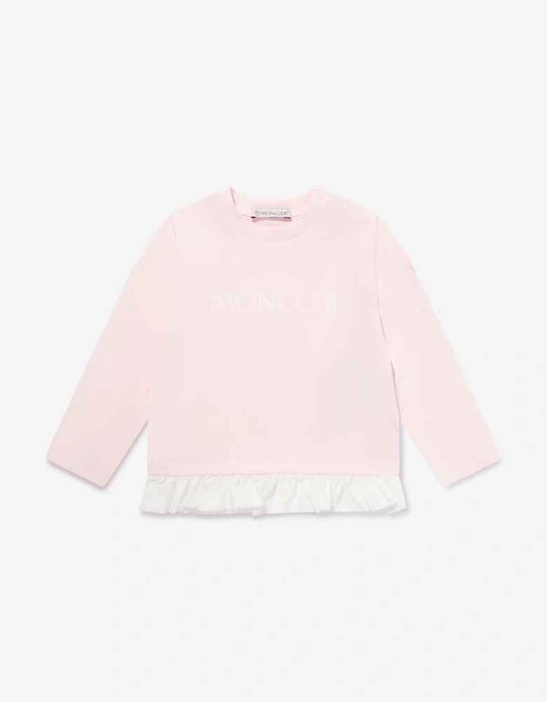 Enfant Baby Girls Long Sleeve Logo T-Shirt in Pink