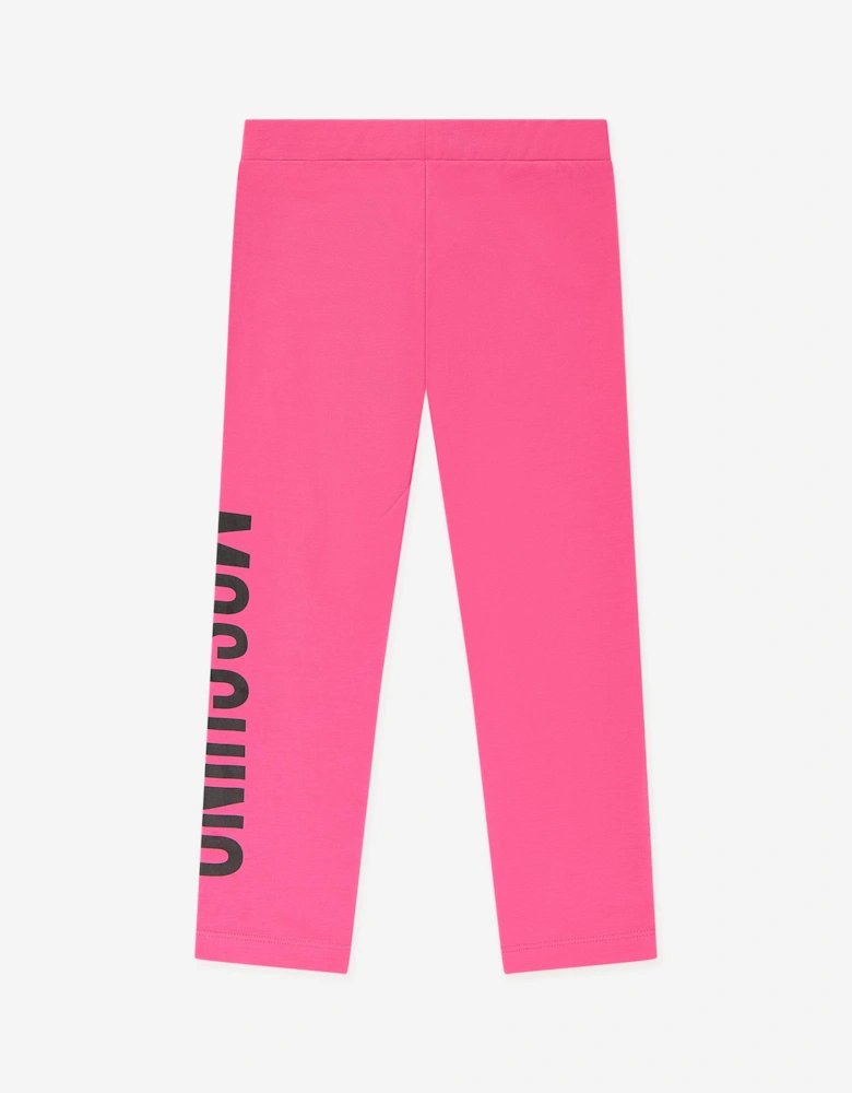 Girls Logo Leggings in Pink