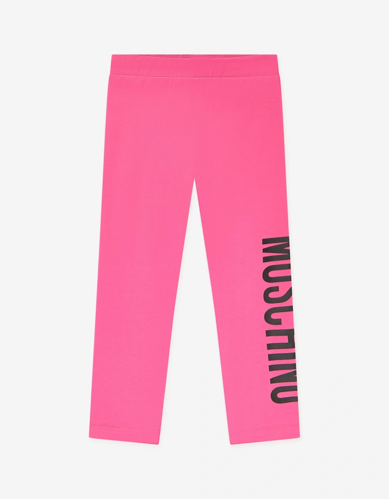 Girls Logo Leggings in Pink