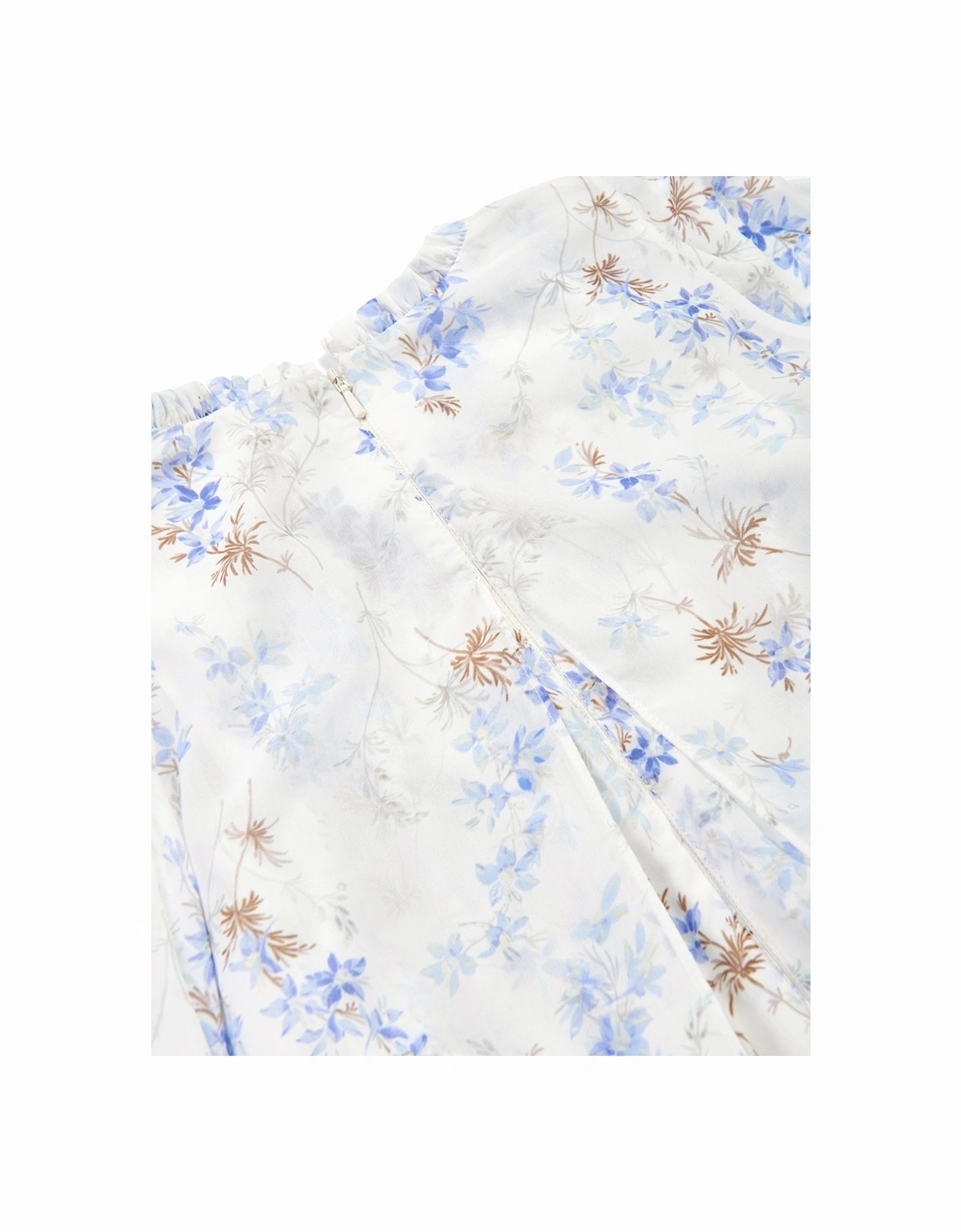 Girls Ophelia Ditsy Chiffon Cape Dress in White