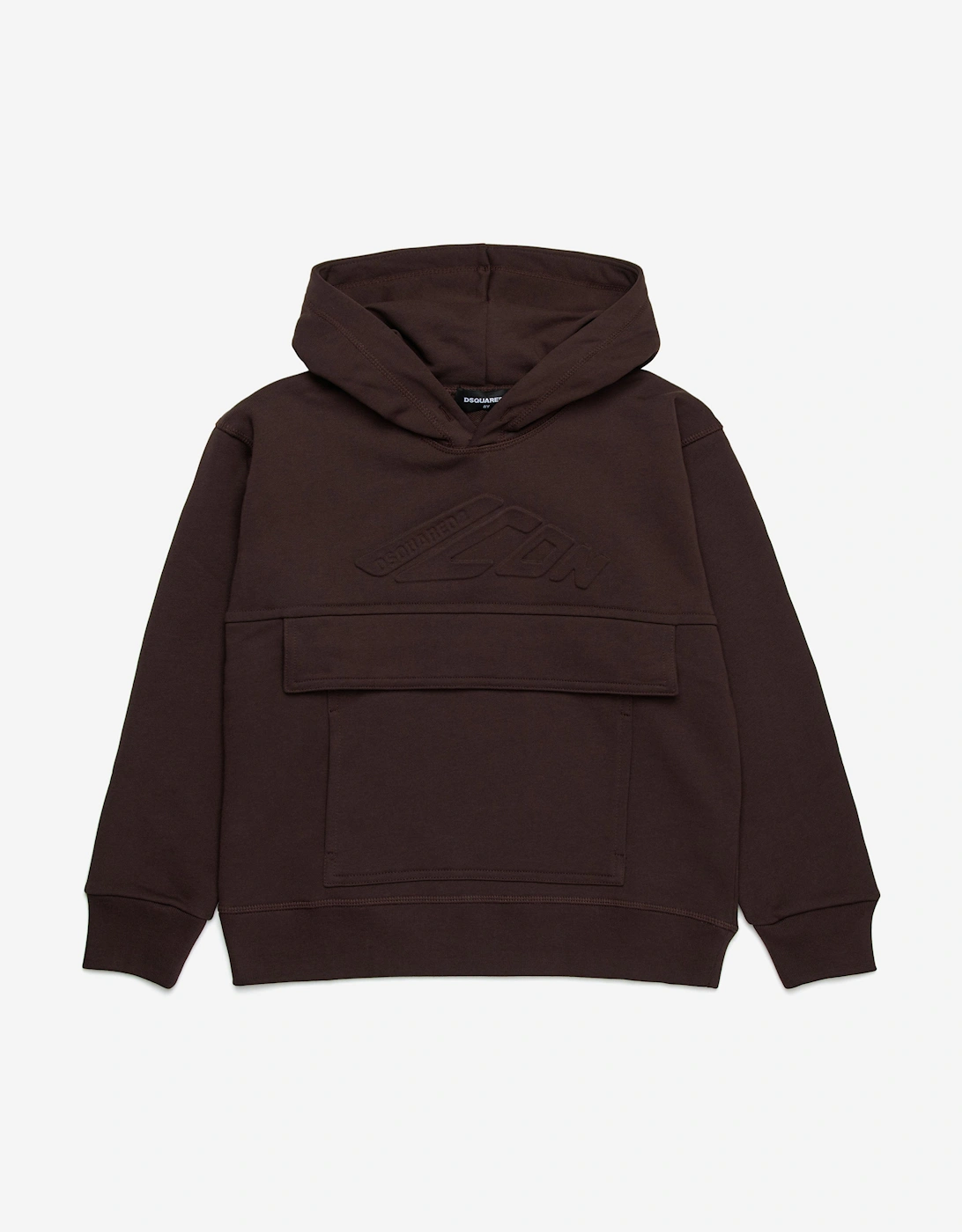 Kids Icon Pocket Hoodie in Brown, 5 of 4