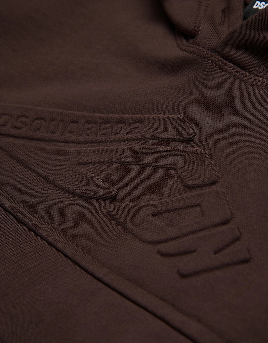 Kids Icon Pocket Hoodie in Brown
