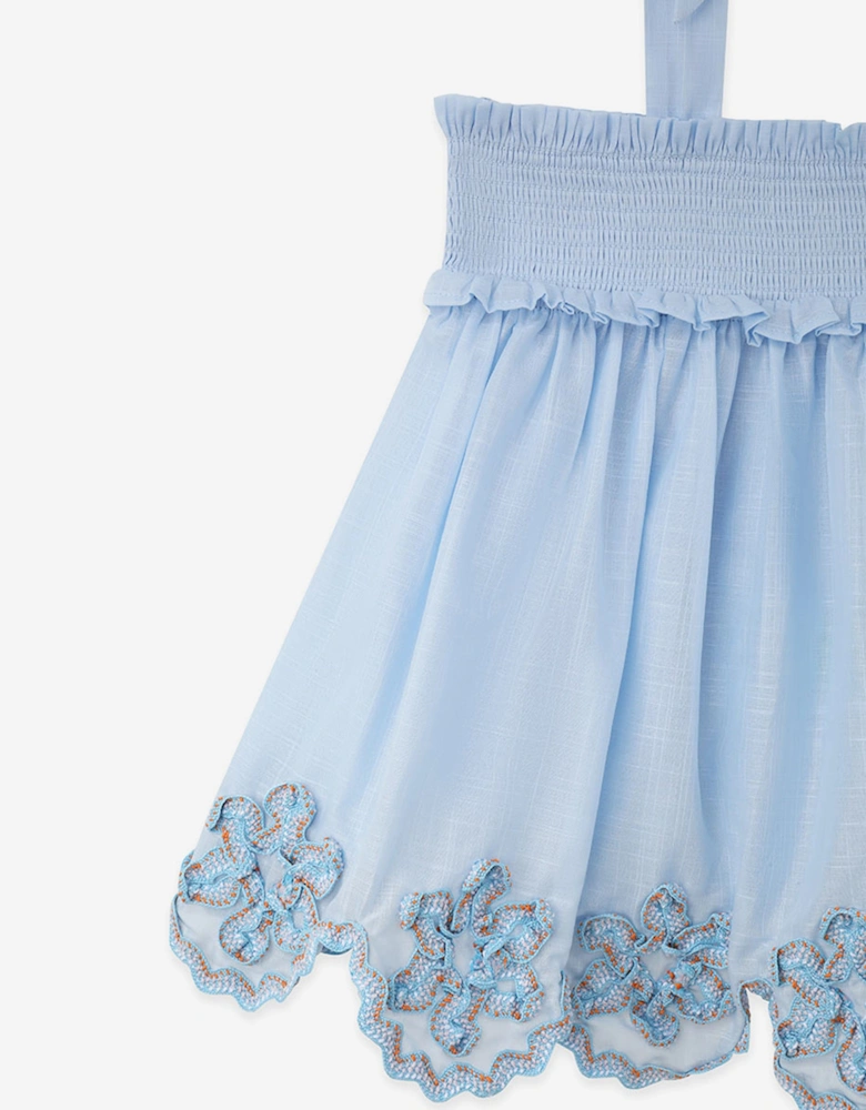 Girls Cascadian Ric Rac Top in Blue