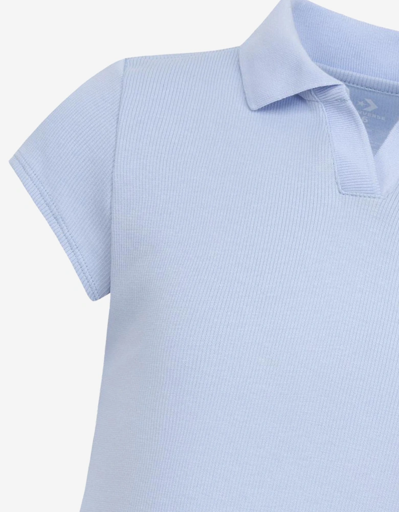Girls Polo CTP Fitted Dress in Blue