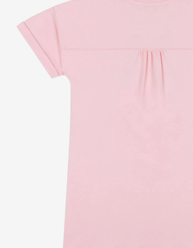 Girls Teddy Bear Logo Dress in Pink