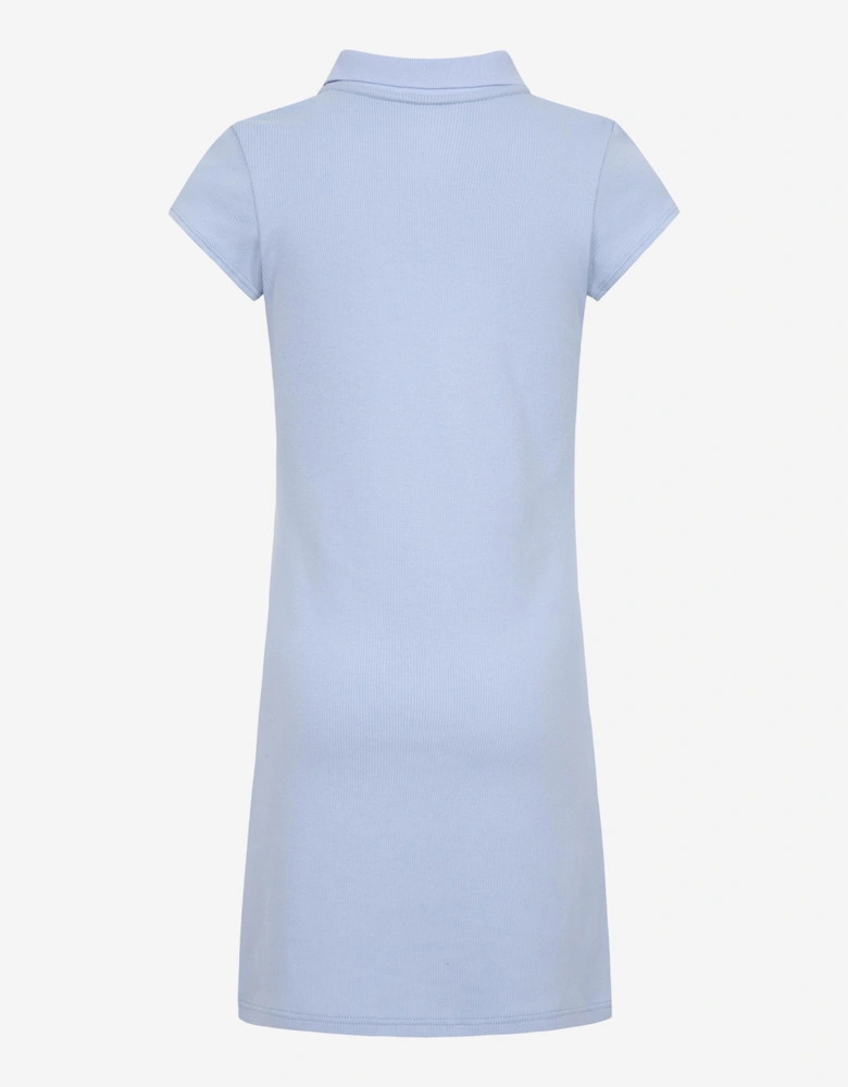 Girls Polo CTP Fitted Dress in Blue