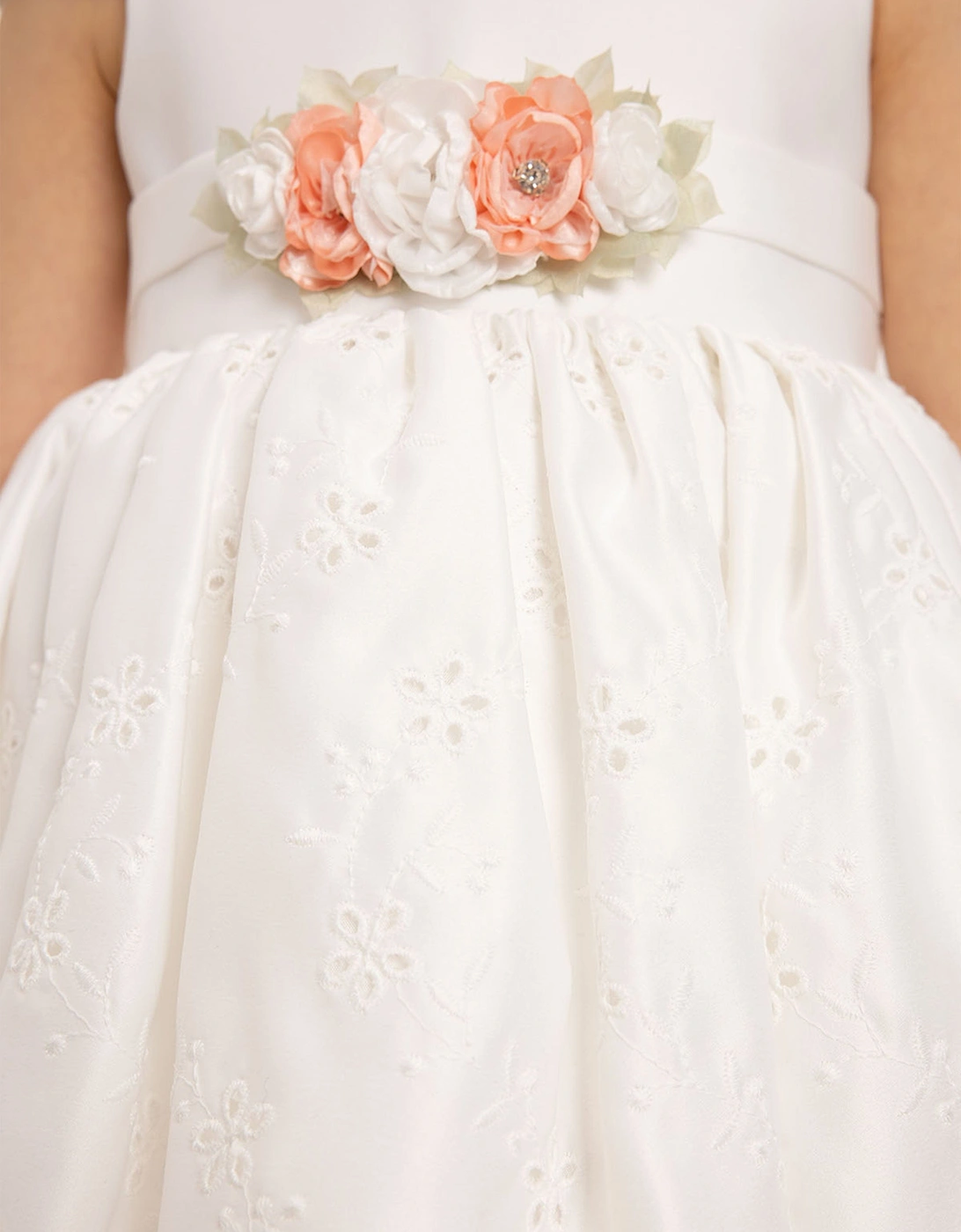 Baby Girls Dress with Headband in White