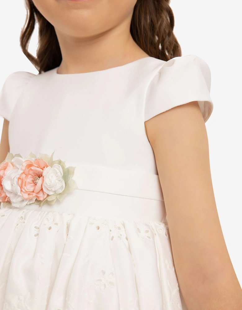 Baby Girls Dress with Headband in White