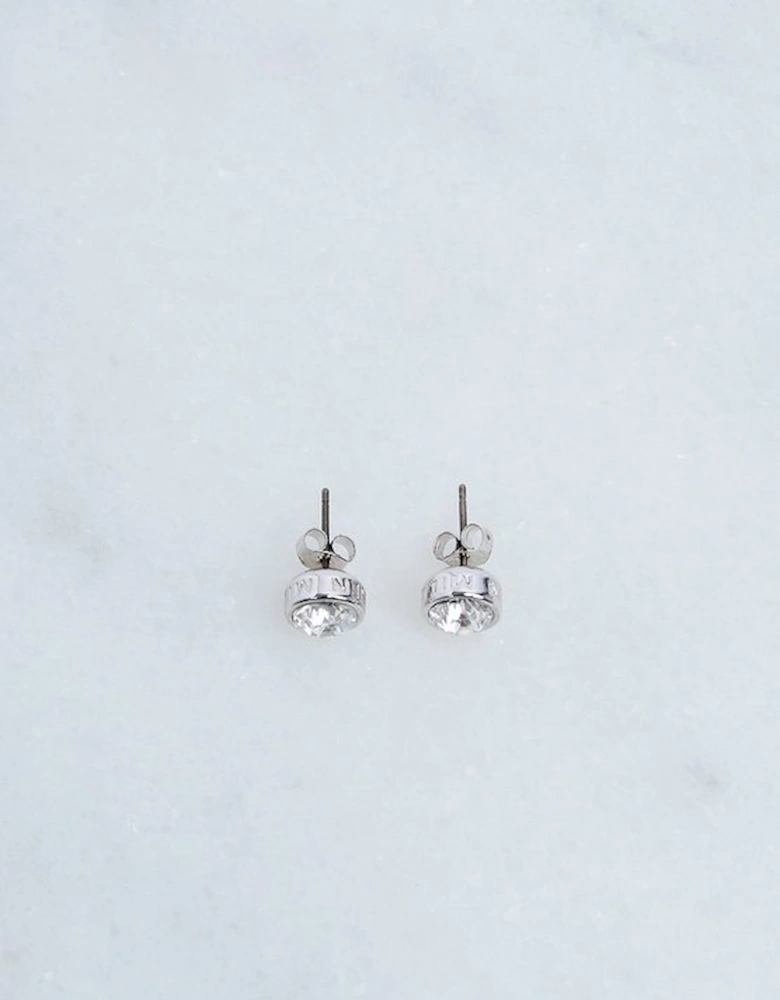 Hand Set European Crystal Solitaire Stud Earrings