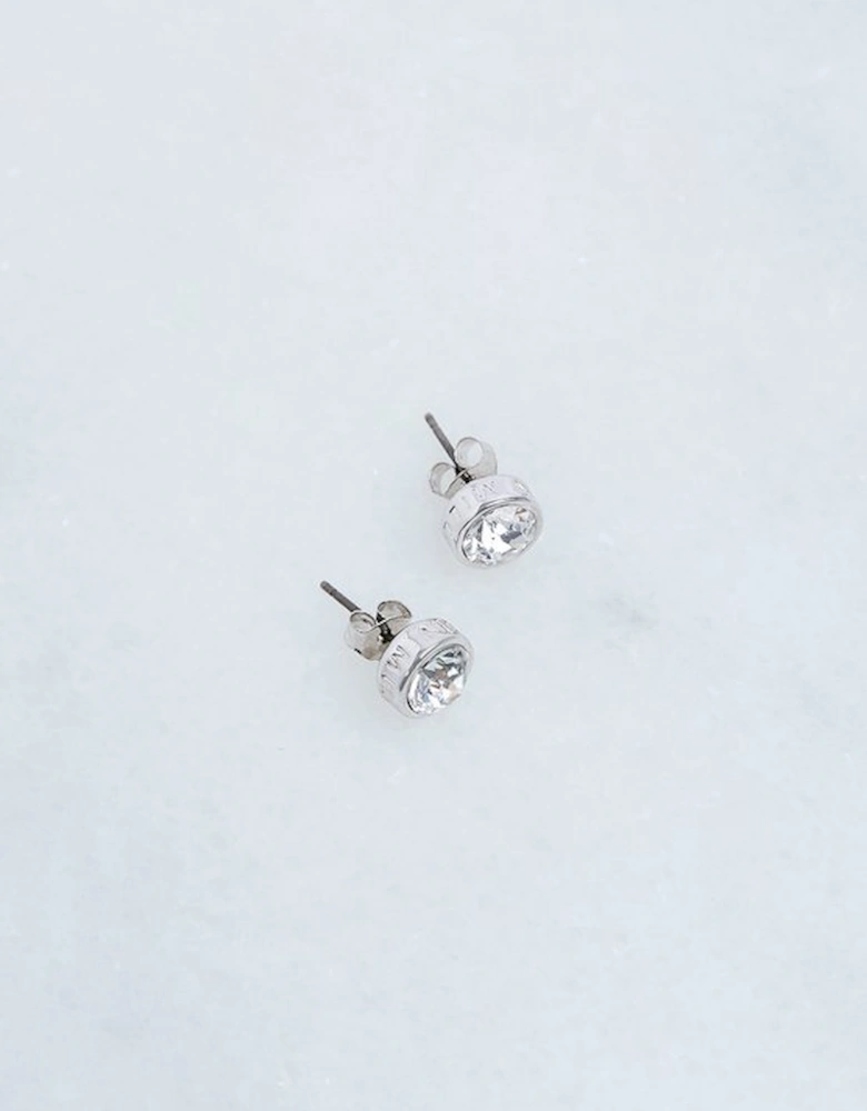 Hand Set European Crystal Solitaire Stud Earrings