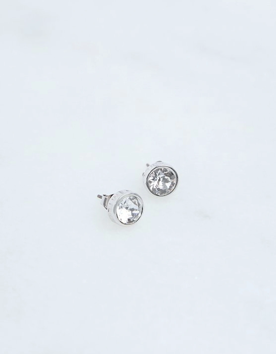 Hand Set European Crystal Solitaire Stud Earrings
