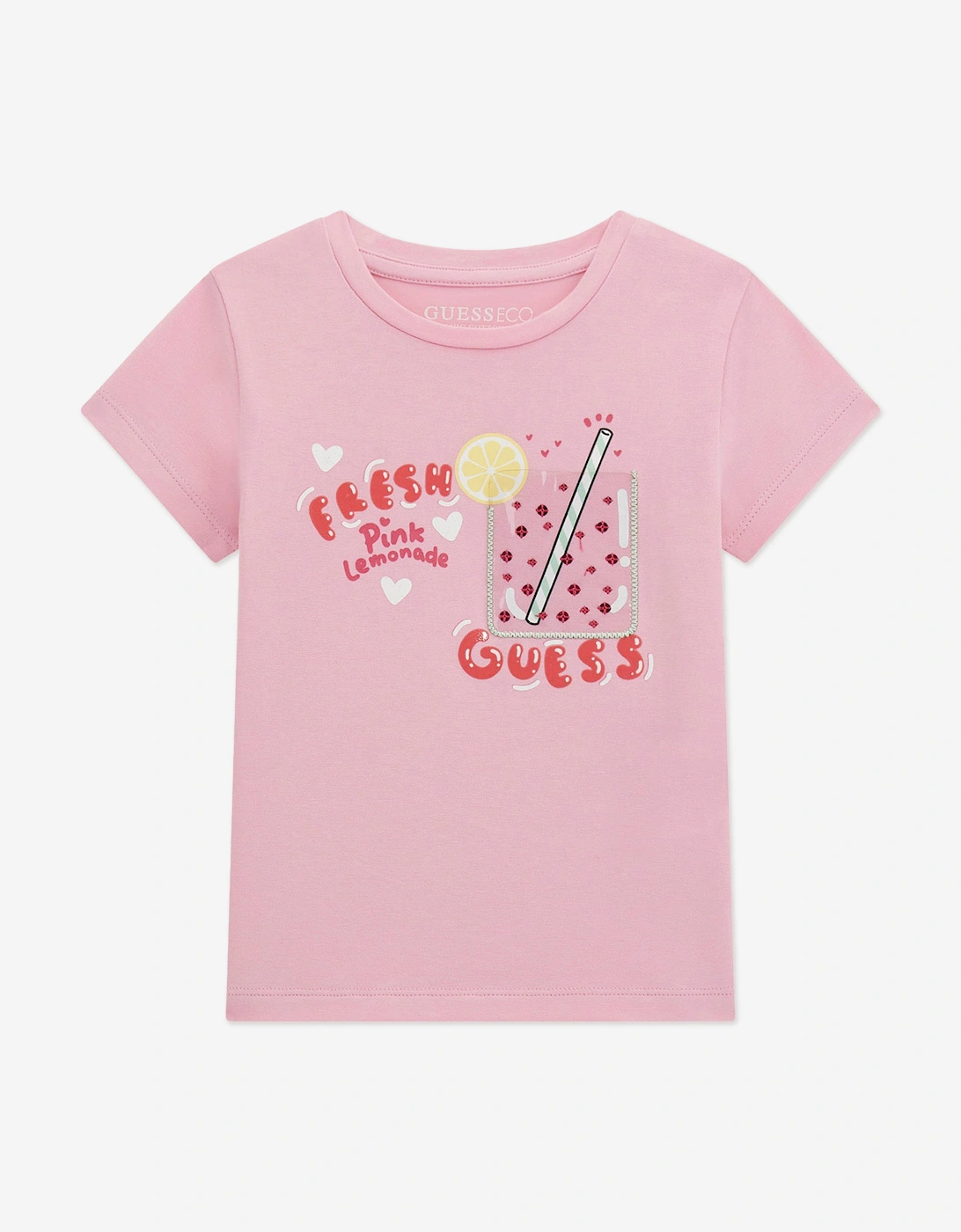 Girls Lemonade T-Shirt in Pink, 5 of 4