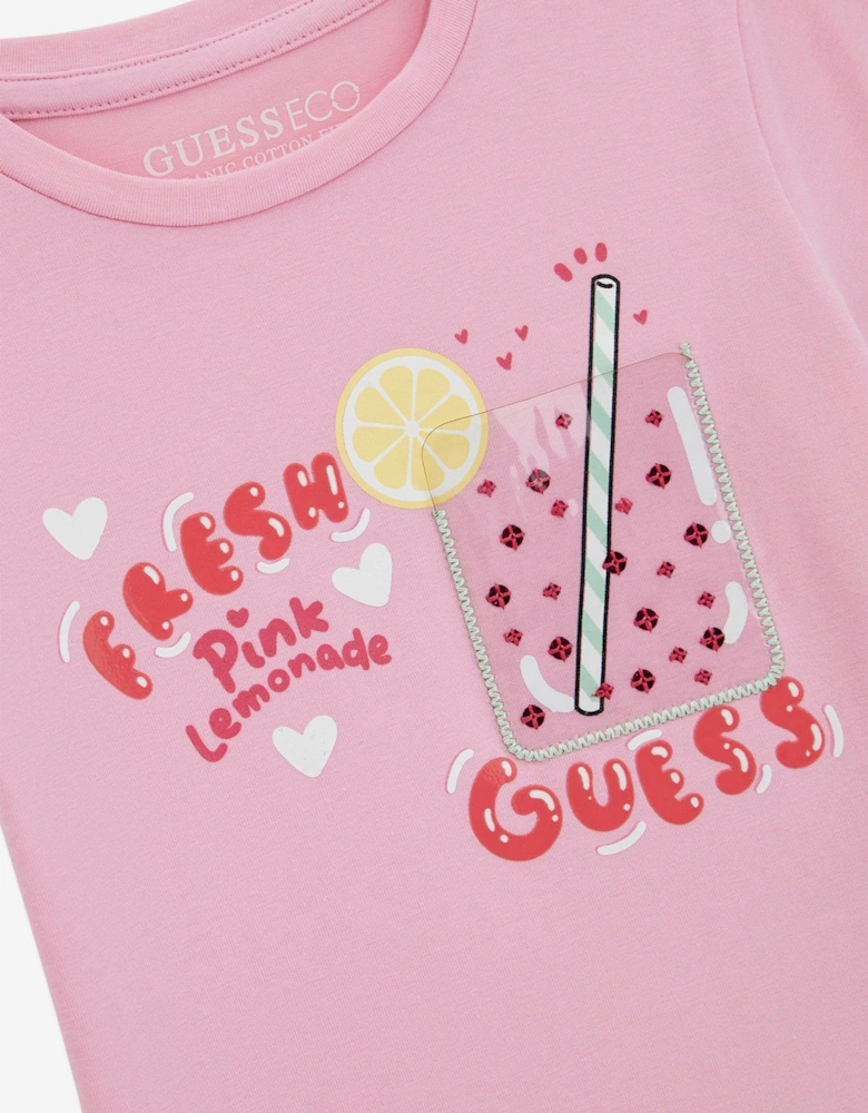 Girls Lemonade T-Shirt in Pink